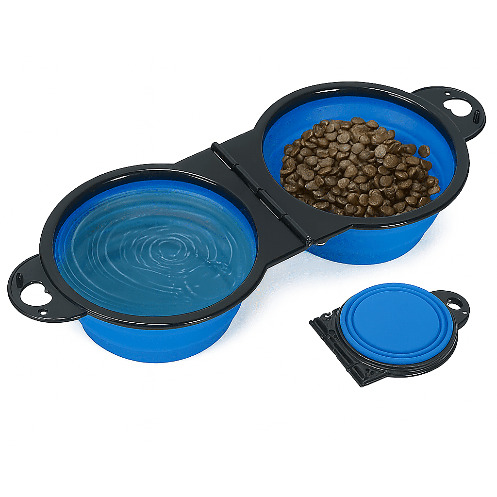 Portable Travel Dog Bowl – Collapsible Food & Water Feeder