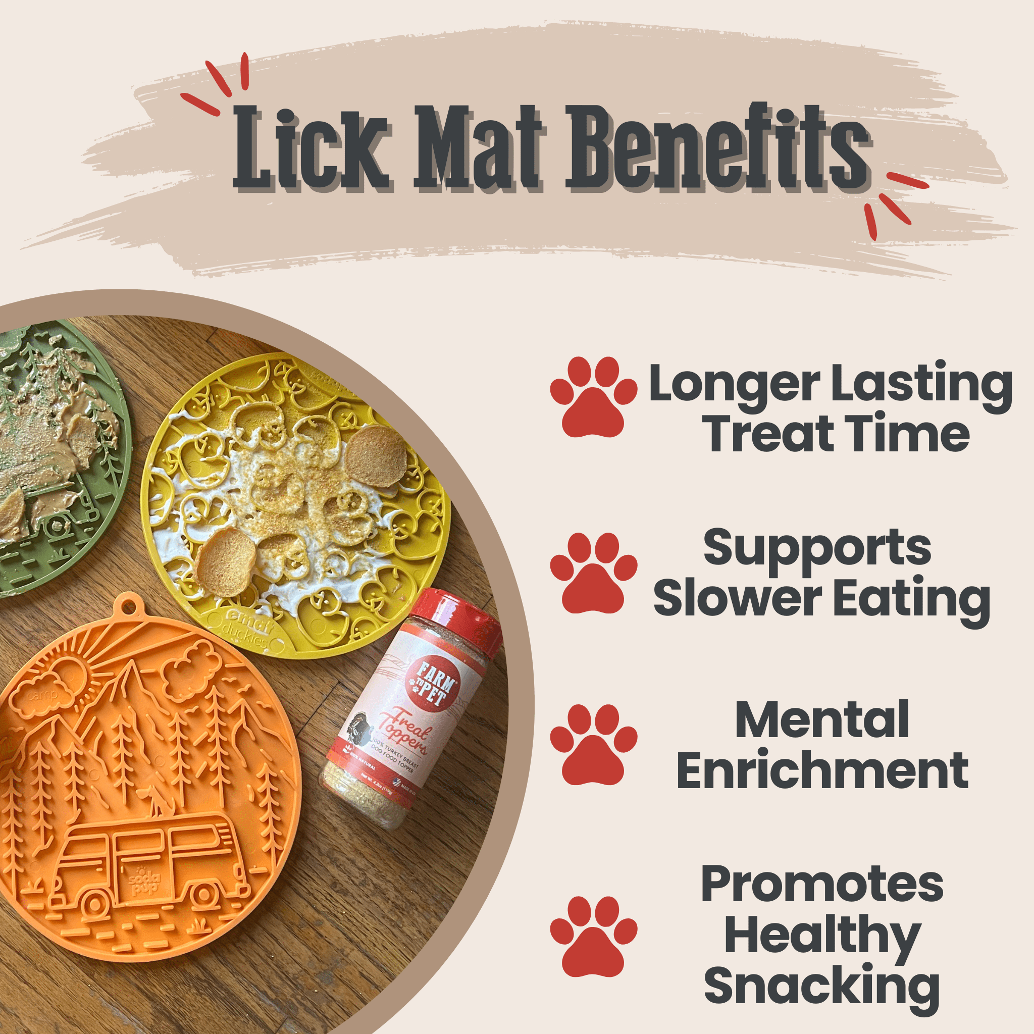 Fast Shipping：Dog Lick Mats with Suction Cups