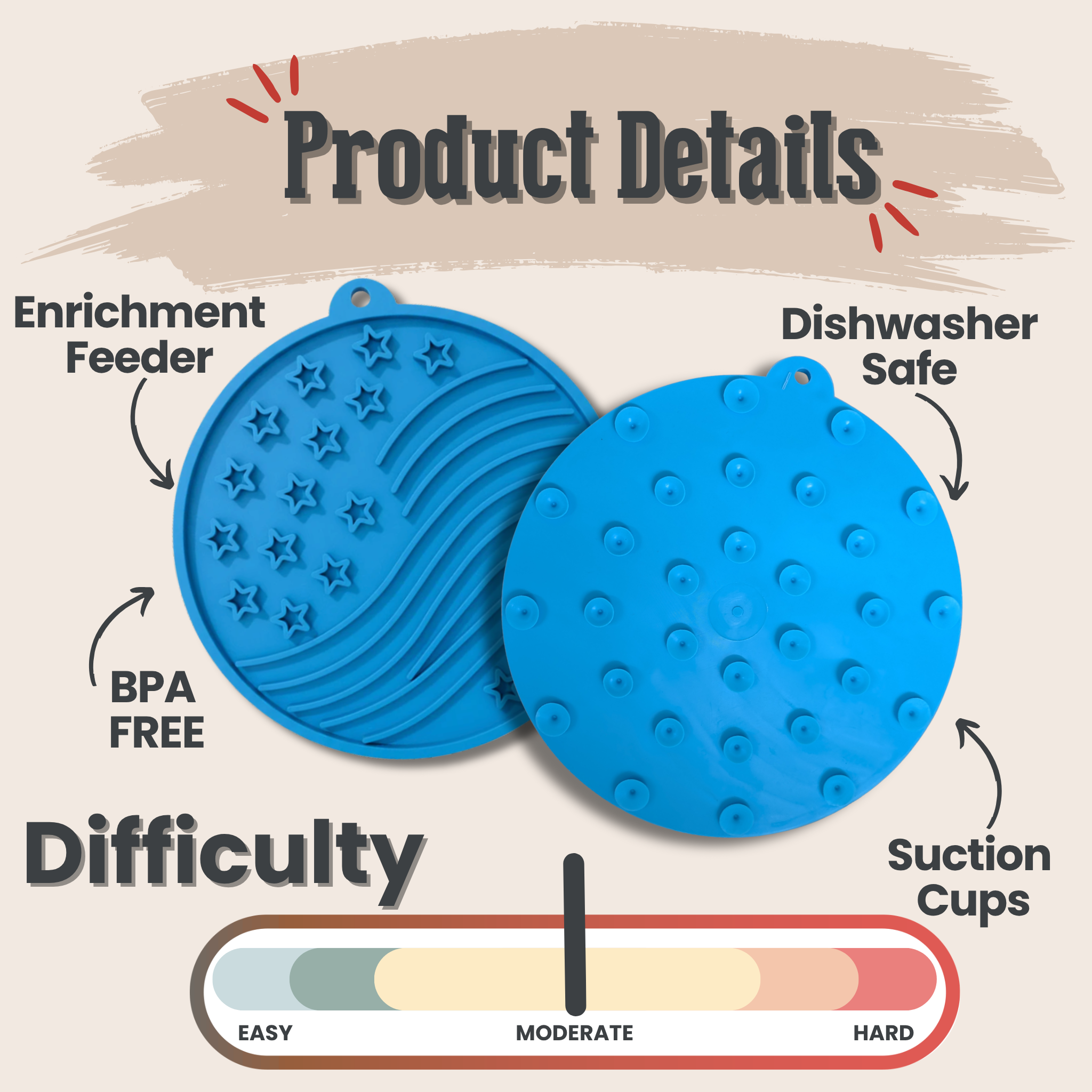 Fast Shipping：Dog Lick Mats with Suction Cups