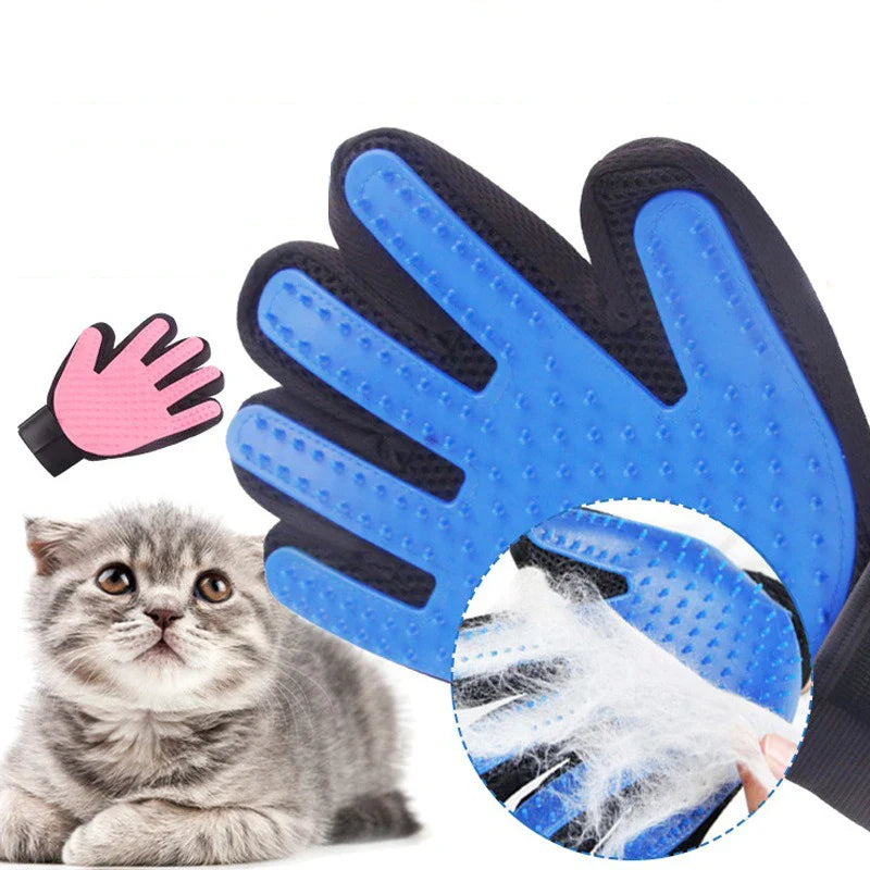 Multicolor Silicone Pet Grooming Gloves for Cats and Dogs – Reusable Hair Removal Mitt