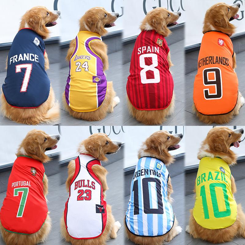 Soccer Dog Jersey World Cup Collection: Lightweight Mesh Pet Clothes for Small to Large Dogs & Cats – Argentina, Portugal, France & More