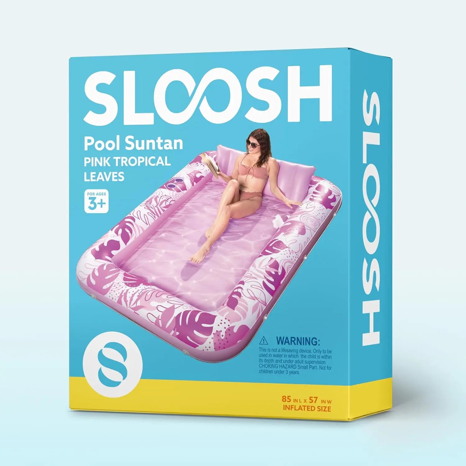 Sloosh Inflatable Pool Lounge Float with Cup Holder - Image 8