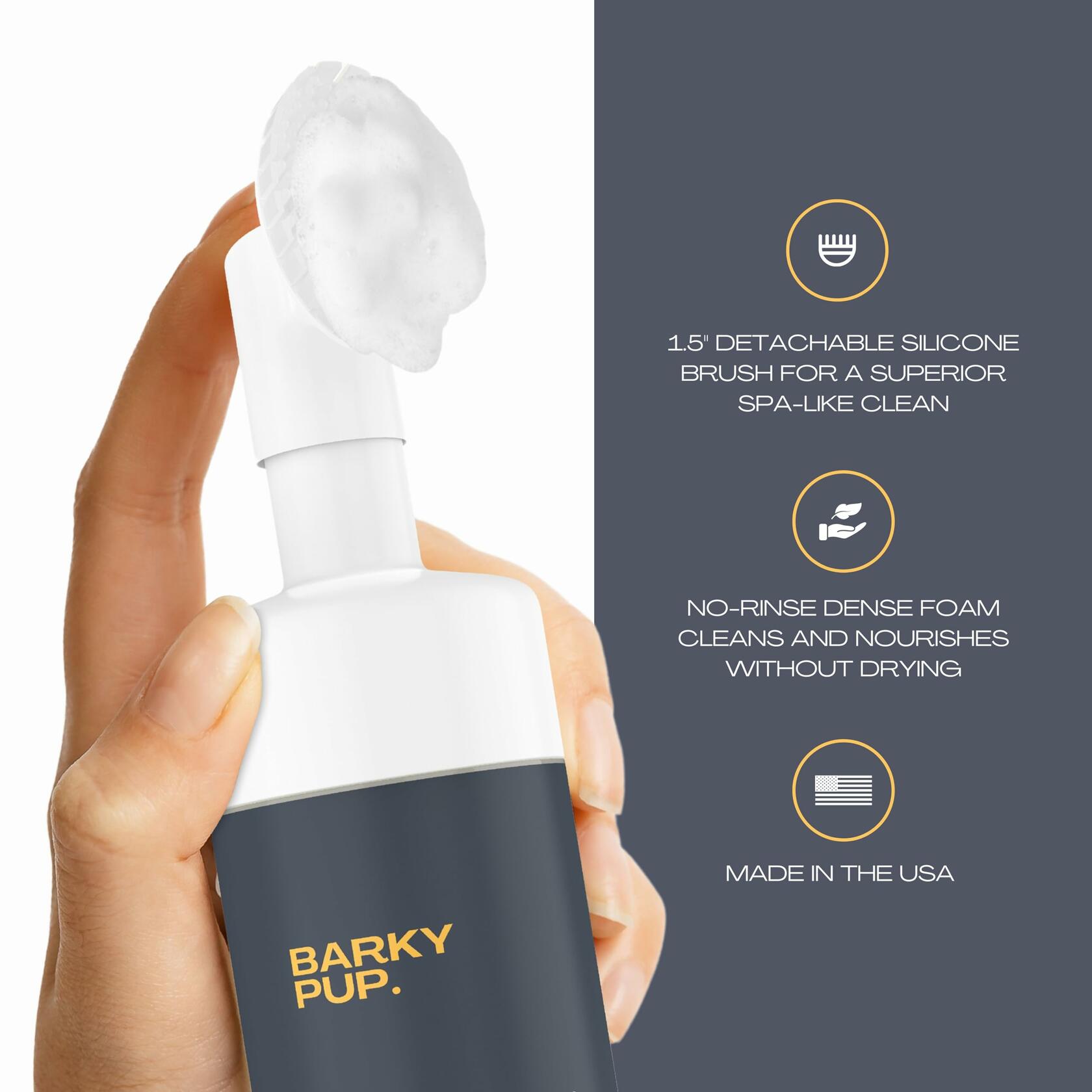 Fast Shipping：BARKY PUP Dog Paw Cleaner No-Rinse Foaming Dandelion 6.8 fl oz Made in USA