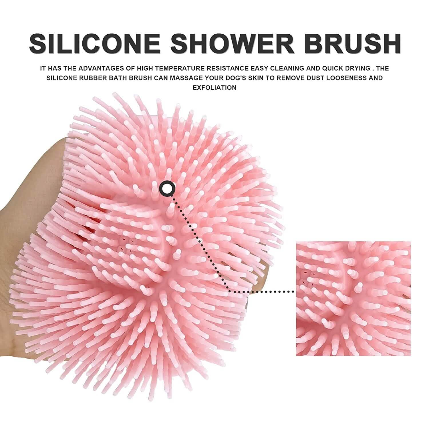 Fast Shipping：Pet Bath Brush Dog Scrubber