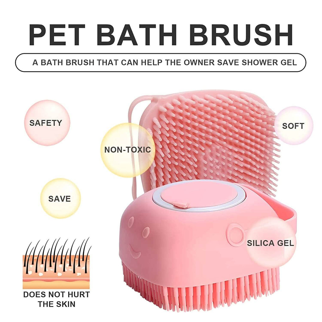Fast Shipping：Pet Bath Brush Dog Scrubber