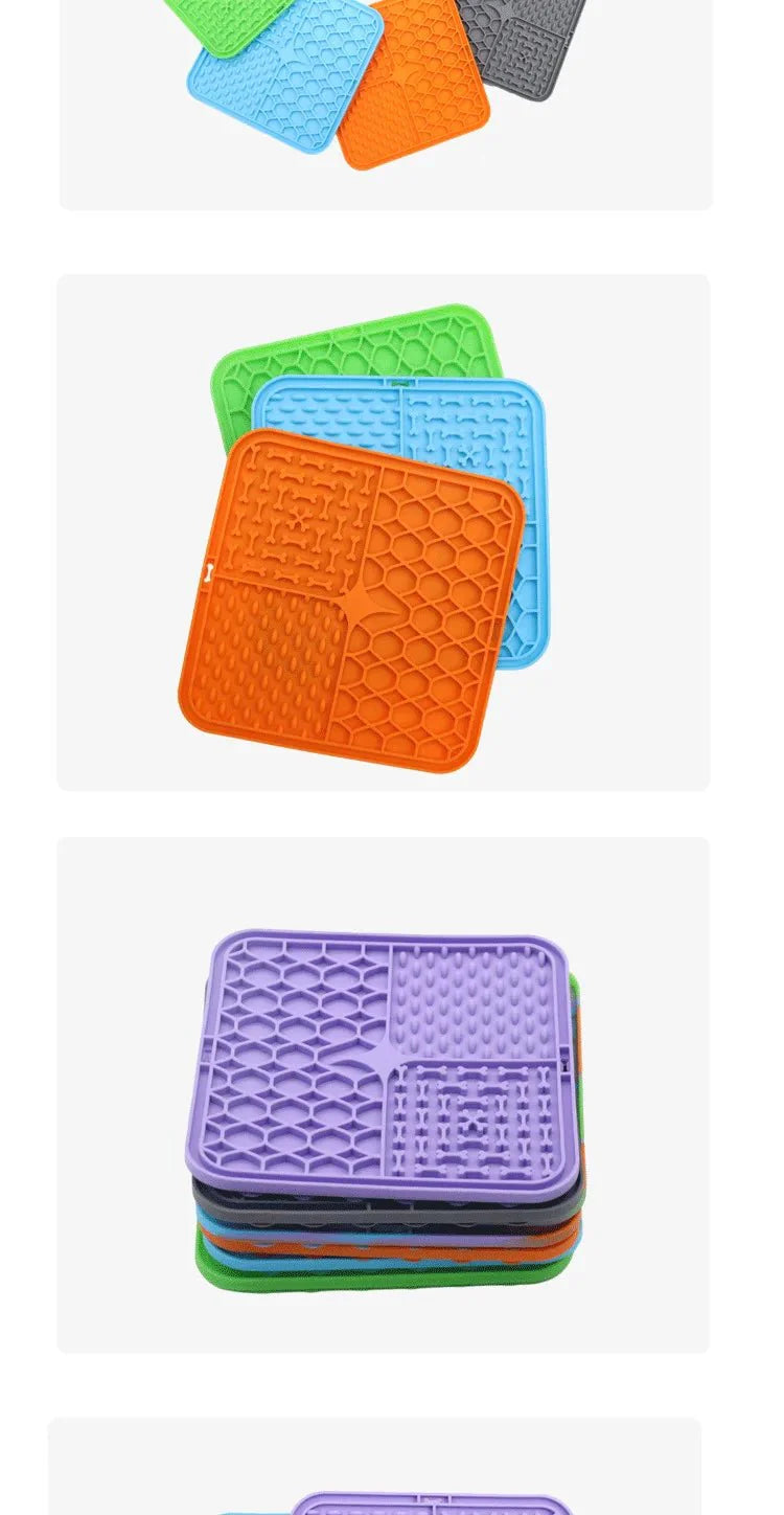 Silicone Lick Mat for Dogs & Cats – Anxiety Relief Slow Feeder