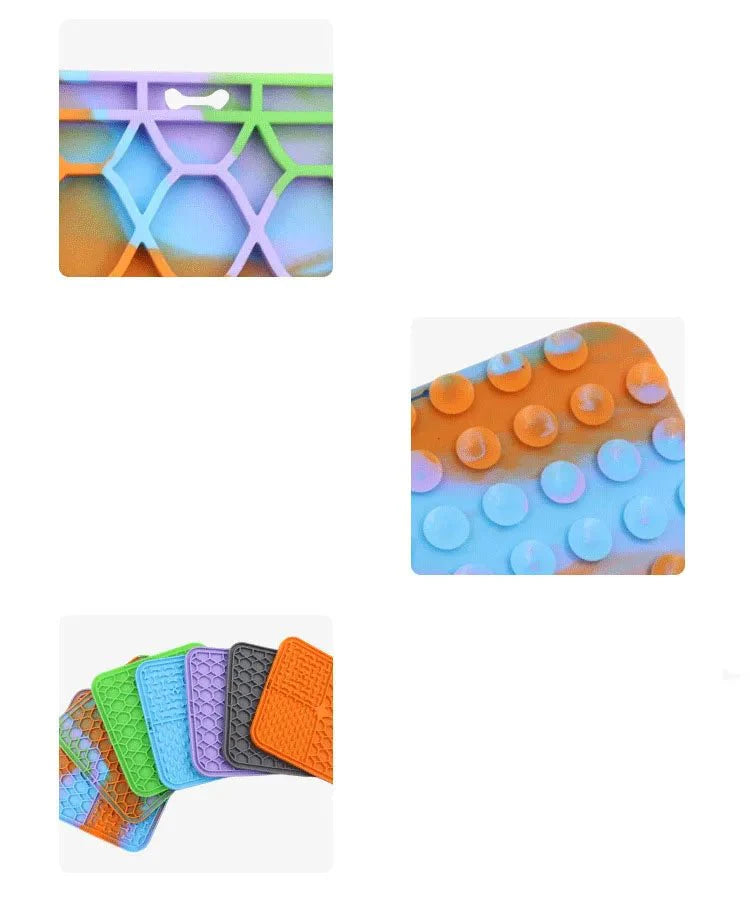 Silicone Lick Mat for Dogs & Cats – Anxiety Relief Slow Feeder