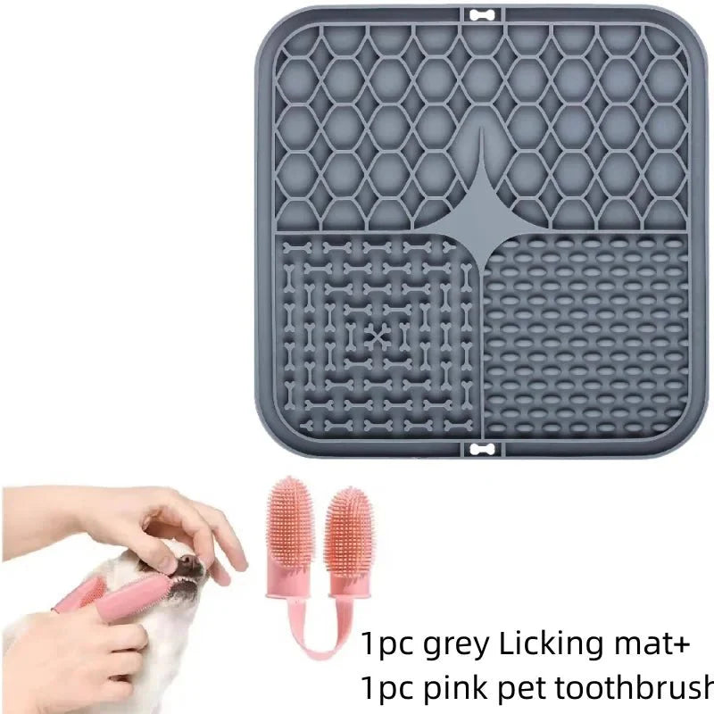 Silicone Lick Mat for Dogs & Cats – Anxiety Relief Slow Feeder