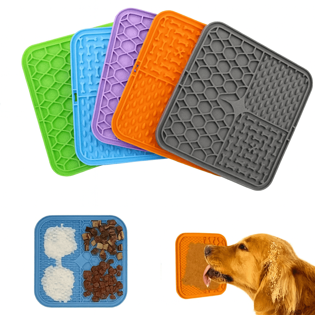 Silicone Lick Mat for Dogs & Cats – Anxiety Relief Slow Feeder