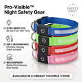 LED Dog Collar USB Rechargeable - Super Bright Fiber Optic Glowing Dog Collar | 3 Lighting Modes Night Safety Light Up Collar for Small Medium Large Dogs - Waterproof & Durable Nylon